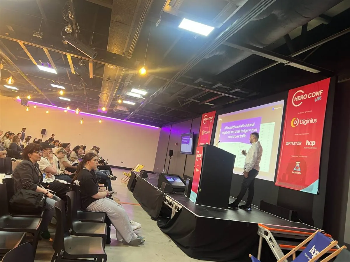 Ramial Aqeel speaking at Hero Conf UK